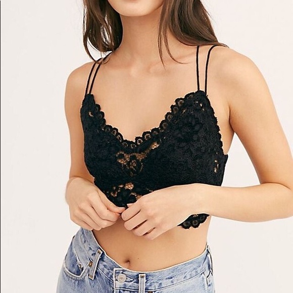 Free People Other - Free People NWT Celine Black Soft Bralette L